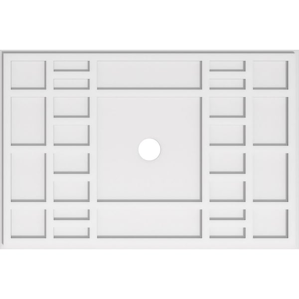 Ekena Millwork Beaux Architectural Grade PVC Ceiling Medallion, 40"W x 26 5/8"H x 3"ID x 14"C x 1"P, One-Piece CMP40X26BX-03000 - main